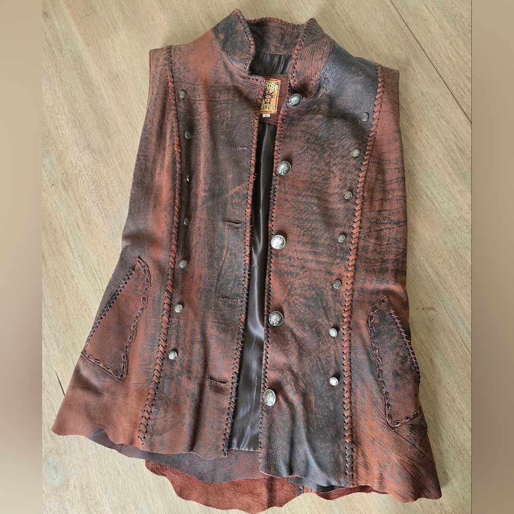 Rustic Brown Women's Leather Vest
